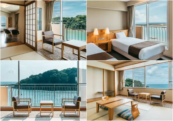 【和歌山の宿泊施設】「亀のいホテル紀伊田辺」は、息を呑むような海の景色と海を見下ろす鳥居が自慢で、熊野古道巡礼の出発点として最適です。