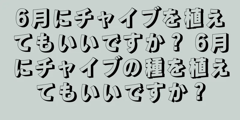 6月にチャイブを植えてもいいですか？ 6月にチャイブの種を植えてもいいですか？