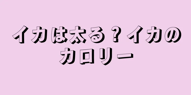 イカは太る？イカのカロリー