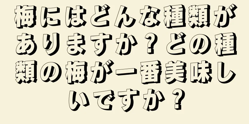 梅にはどんな種類がありますか？どの種類の梅が一番美味しいですか？