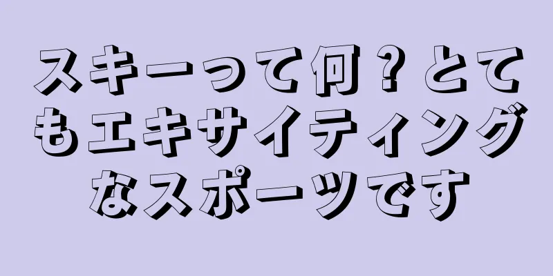 スキーって何？とてもエキサイティングなスポーツです