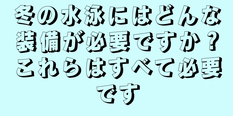 冬の水泳にはどんな装備が必要ですか？これらはすべて必要です