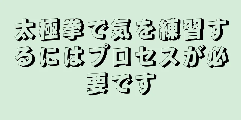 太極拳で気を練習するにはプロセスが必要です