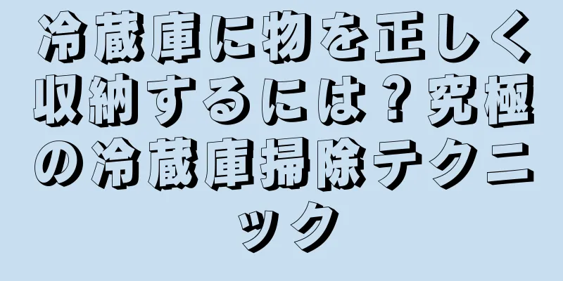 冷蔵庫に物を正しく収納するには？究極の冷蔵庫掃除テクニック