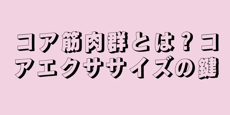 コア筋肉群とは？コアエクササイズの鍵