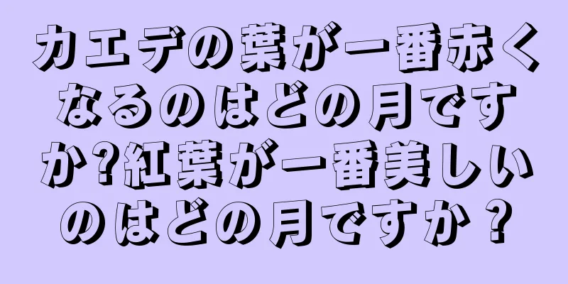 カエデの葉が一番赤くなるのはどの月ですか?紅葉が一番美しいのはどの月ですか？