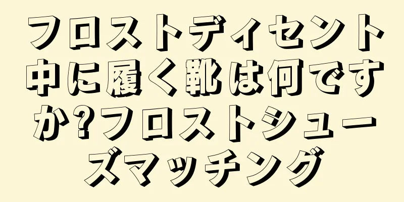 フロストディセント中に履く靴は何ですか?フロストシューズマッチング