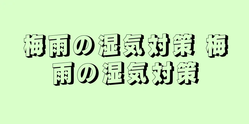 梅雨の湿気対策 梅雨の湿気対策