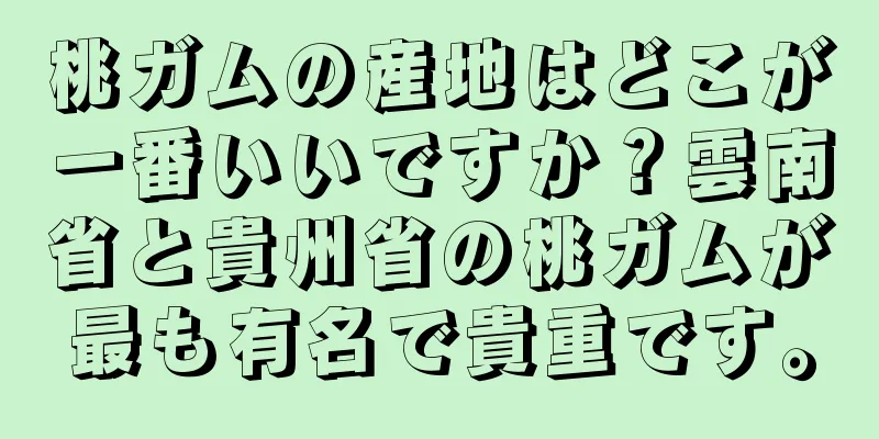 桃ガムの産地はどこが一番いいですか？雲南省と貴州省の桃ガムが最も有名で貴重です。