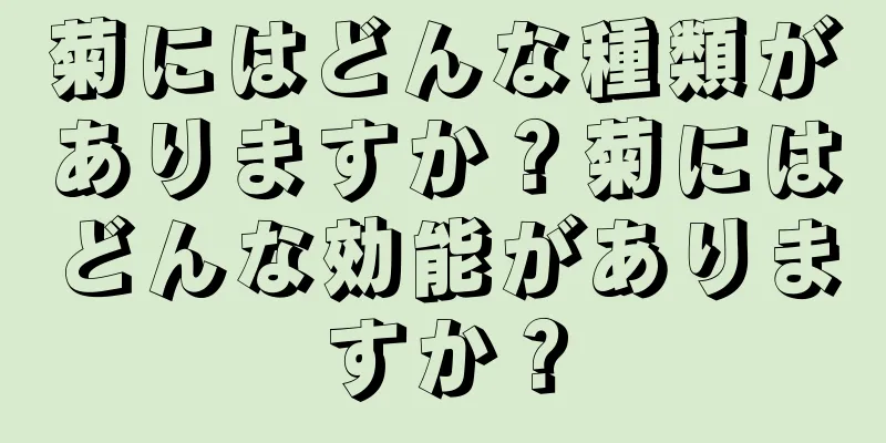 菊にはどんな種類がありますか？菊にはどんな効能がありますか？