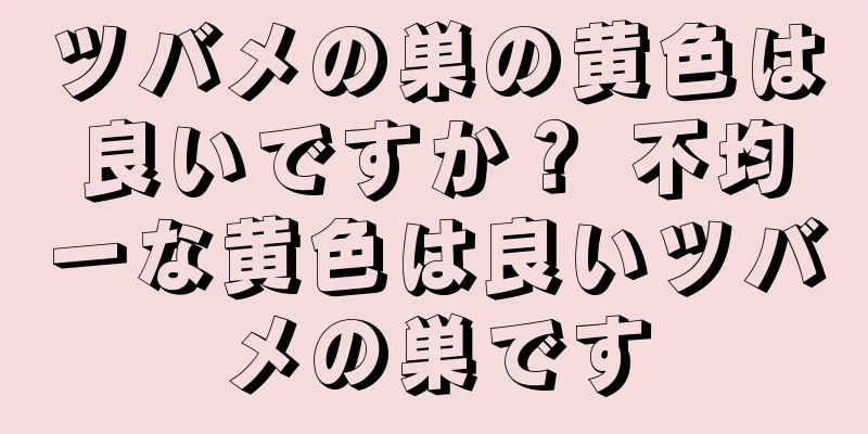 ツバメの巣の黄色は良いですか？ 不均一な黄色は良いツバメの巣です