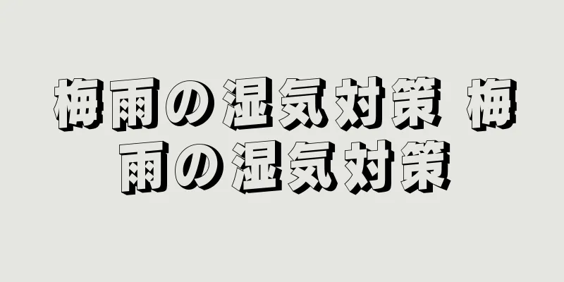 梅雨の湿気対策 梅雨の湿気対策