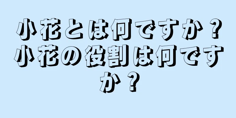 小花とは何ですか？小花の役割は何ですか？