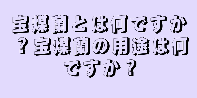 宝煤蘭とは何ですか？宝煤蘭の用途は何ですか？