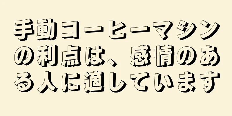 手動コーヒーマシンの利点は、感情のある人に適しています