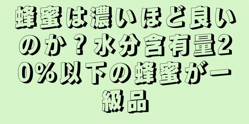 蜂蜜は濃いほど良いのか？水分含有量20％以下の蜂蜜が一級品