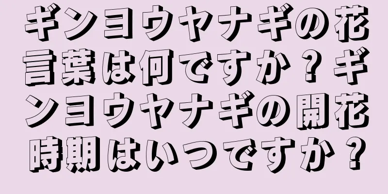 ギンヨウヤナギの花言葉は何ですか？ギンヨウヤナギの開花時期はいつですか？