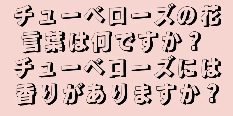 チューベローズの花言葉は何ですか？ チューベローズには香りがありますか？