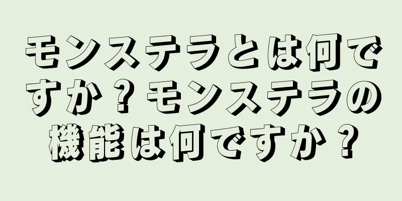 モンステラとは何ですか？モンステラの機能は何ですか？