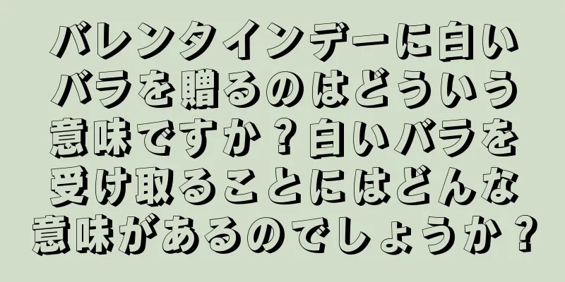 バレンタインデーに白いバラを贈るのはどういう意味ですか？白いバラを受け取ることにはどんな意味があるのでしょうか？