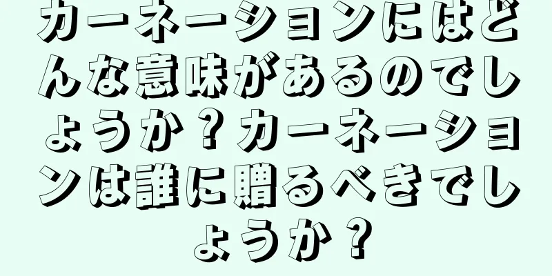カーネーションにはどんな意味があるのでしょうか？カーネーションは誰に贈るべきでしょうか？