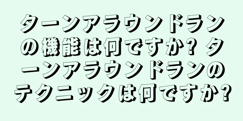 ターンアラウンドランの機能は何ですか? ターンアラウンドランのテクニックは何ですか?