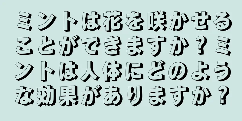 ミントは花を咲かせることができますか？ミントは人体にどのような効果がありますか？