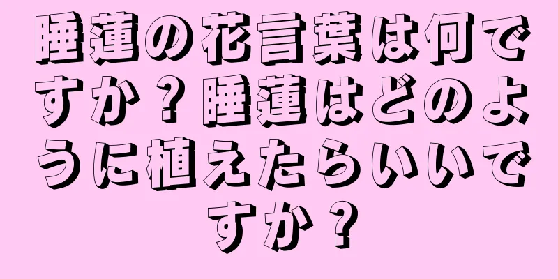 睡蓮の花言葉は何ですか？睡蓮はどのように植えたらいいですか？