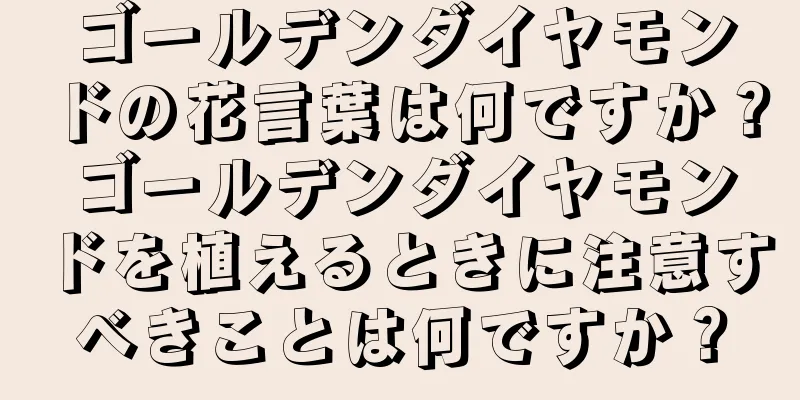 ゴールデンダイヤモンドの花言葉は何ですか？ゴールデンダイヤモンドを植えるときに注意すべきことは何ですか？
