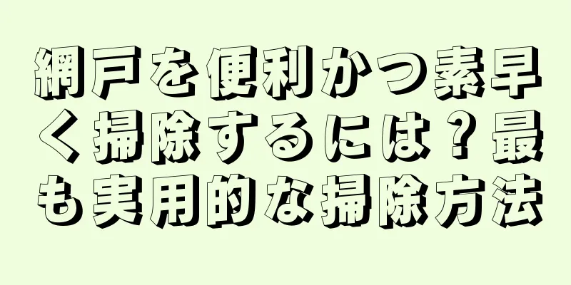 網戸を便利かつ素早く掃除するには？最も実用的な掃除方法