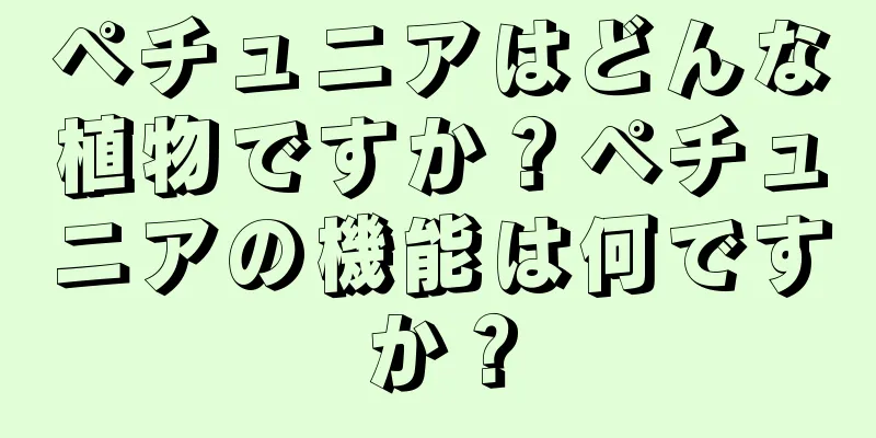 ペチュニアはどんな植物ですか？ペチュニアの機能は何ですか？