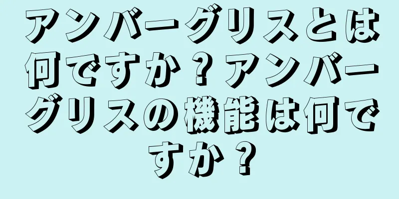 アンバーグリスとは何ですか？アンバーグリスの機能は何ですか？