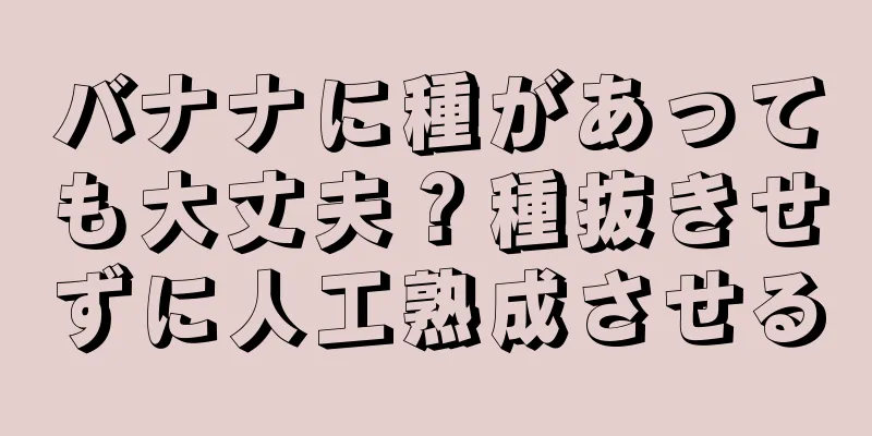 バナナに種があっても大丈夫？種抜きせずに人工熟成させる