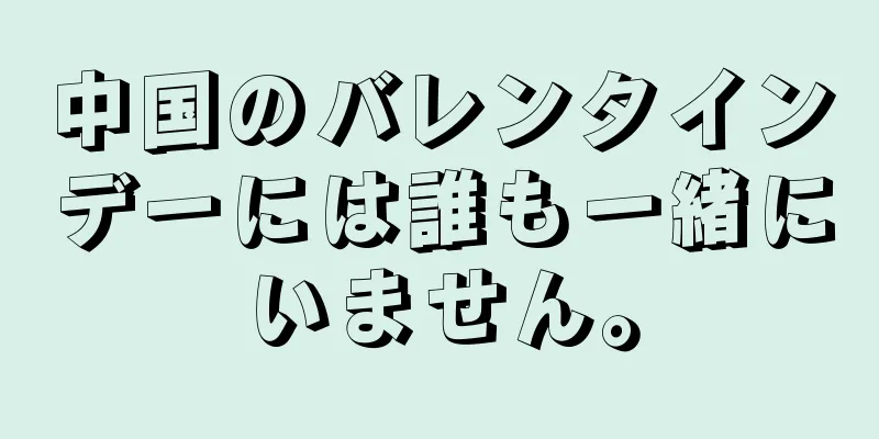 中国のバレンタインデーには誰も一緒にいません。