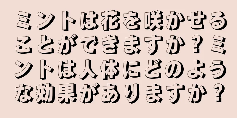 ミントは花を咲かせることができますか？ミントは人体にどのような効果がありますか？