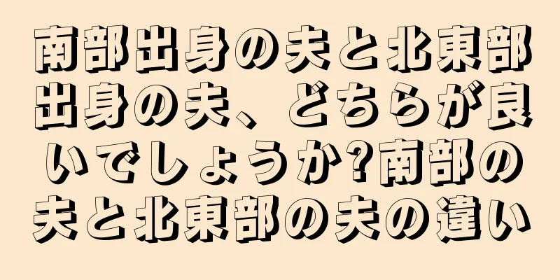 南部出身の夫と北東部出身の夫、どちらが良いでしょうか?南部の夫と北東部の夫の違い