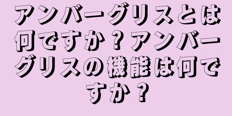 アンバーグリスとは何ですか？アンバーグリスの機能は何ですか？