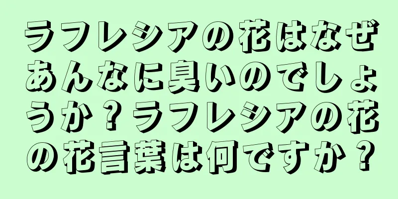 ラフレシアの花はなぜあんなに臭いのでしょうか？ラフレシアの花の花言葉は何ですか？