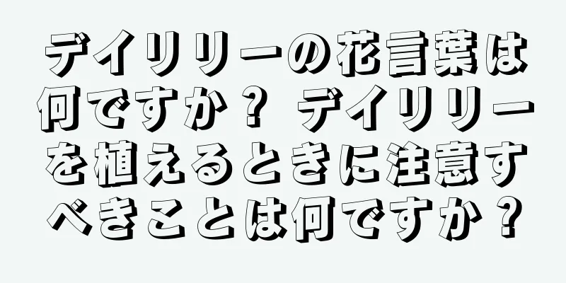 デイリリーの花言葉は何ですか？ デイリリーを植えるときに注意すべきことは何ですか？