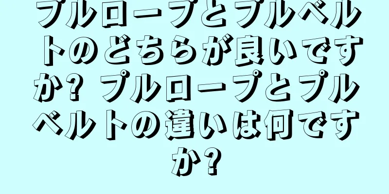 プルロープとプルベルトのどちらが良いですか? プルロープとプルベルトの違いは何ですか?