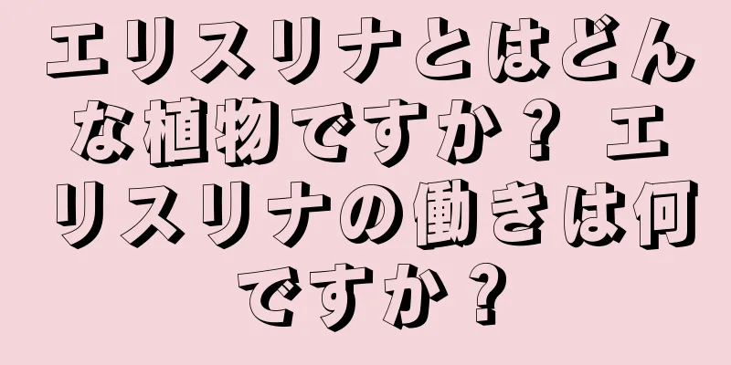 エリスリナとはどんな植物ですか？ エリスリナの働きは何ですか？