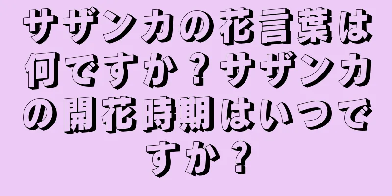 サザンカの花言葉は何ですか？サザンカの開花時期はいつですか？
