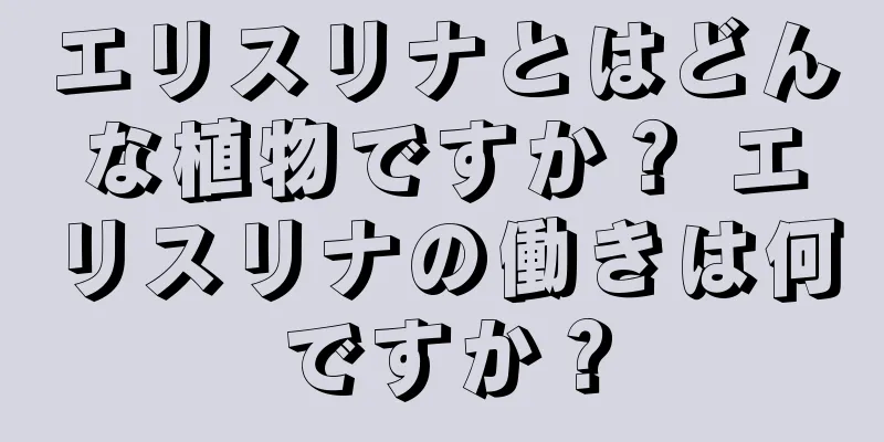 エリスリナとはどんな植物ですか？ エリスリナの働きは何ですか？