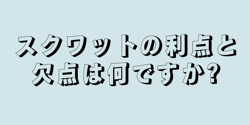 スクワットの利点と欠点は何ですか?