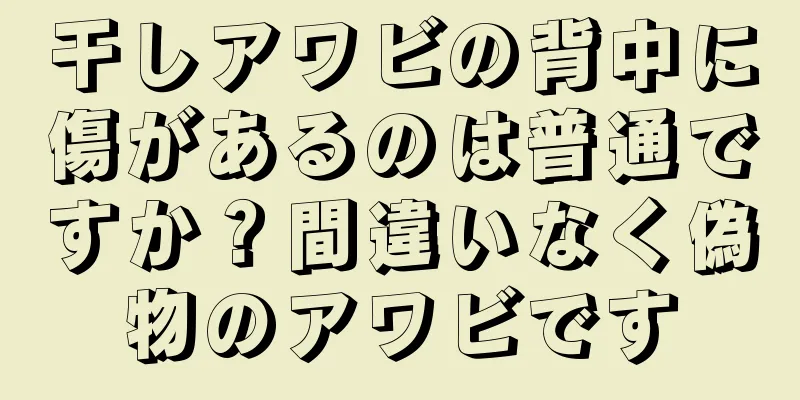 干しアワビの背中に傷があるのは普通ですか？間違いなく偽物のアワビです