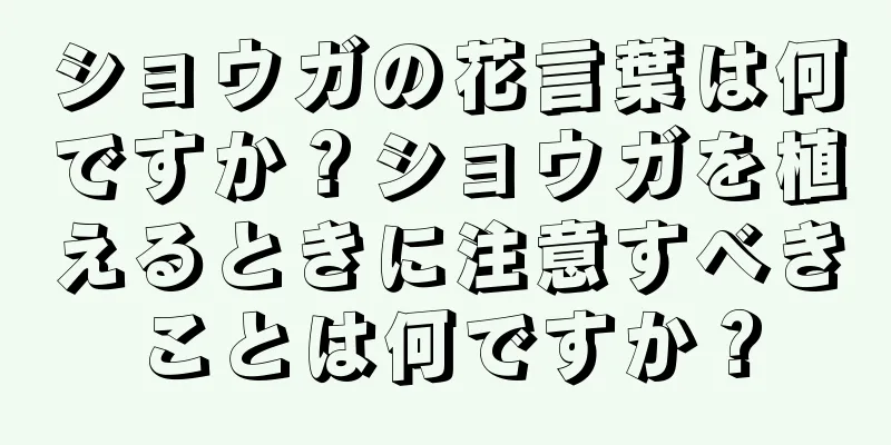 ショウガの花言葉は何ですか？ショウガを植えるときに注意すべきことは何ですか？