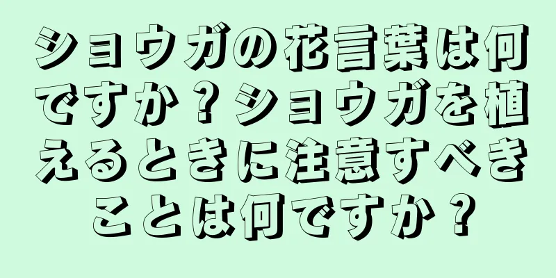 ショウガの花言葉は何ですか？ショウガを植えるときに注意すべきことは何ですか？
