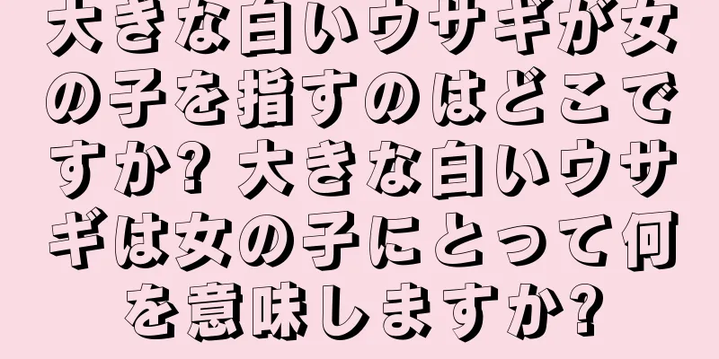大きな白いウサギが女の子を指すのはどこですか? 大きな白いウサギは女の子にとって何を意味しますか?