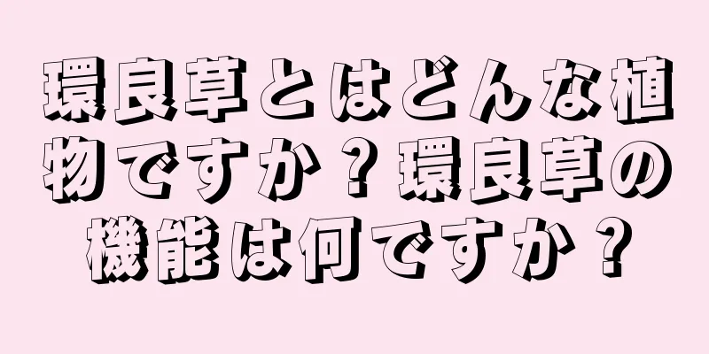 環良草とはどんな植物ですか？環良草の機能は何ですか？