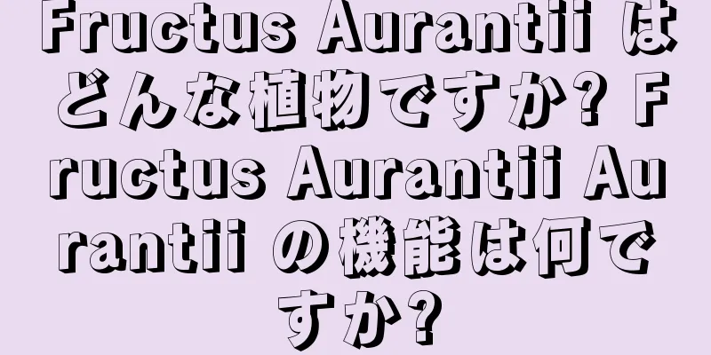 Fructus Aurantii はどんな植物ですか? Fructus Aurantii Aurantii の機能は何ですか?